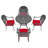 5-Piece Set Of Cast Aluminum Patio Furniture With  Cushions,Multi-Functional-1580834893-1604301803