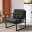 Modern Faux Leather button-tufted design Accent Chair with Metal Farme 110° Recline-1211500630