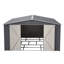 Remise de rangement extérieure en métal 12 * 14 pi avec structure de plancher et porte verrouillable pour la pelouse de patio arrière, gris