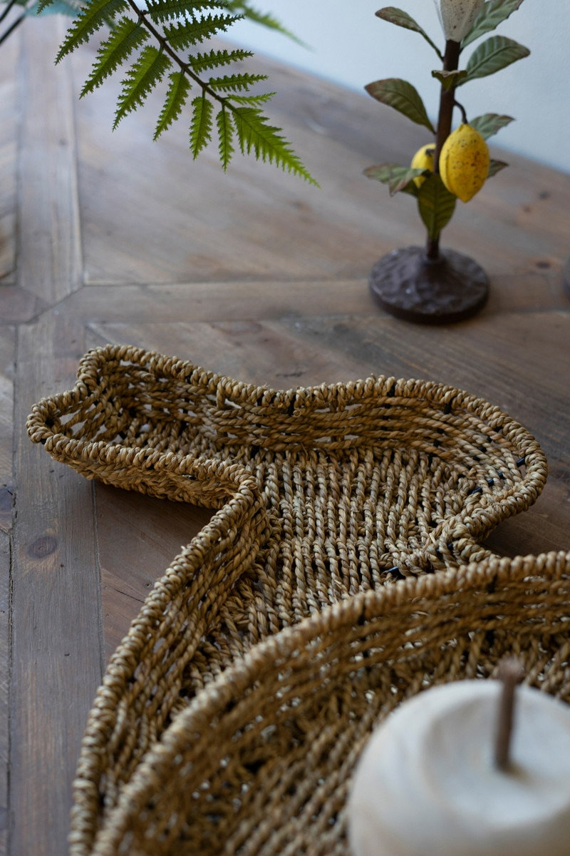 SET OF TWO SEAGRASS EASTER RABBIT BASKETS