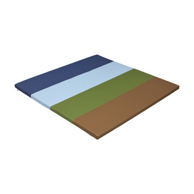 ECR4Kids SoftZone 4-Section Rainbow Runway Activity Mat, Folding Playmat