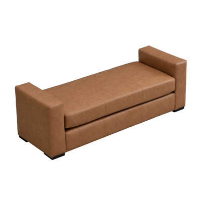 Stylish And Durable Faux Leather Ottoman