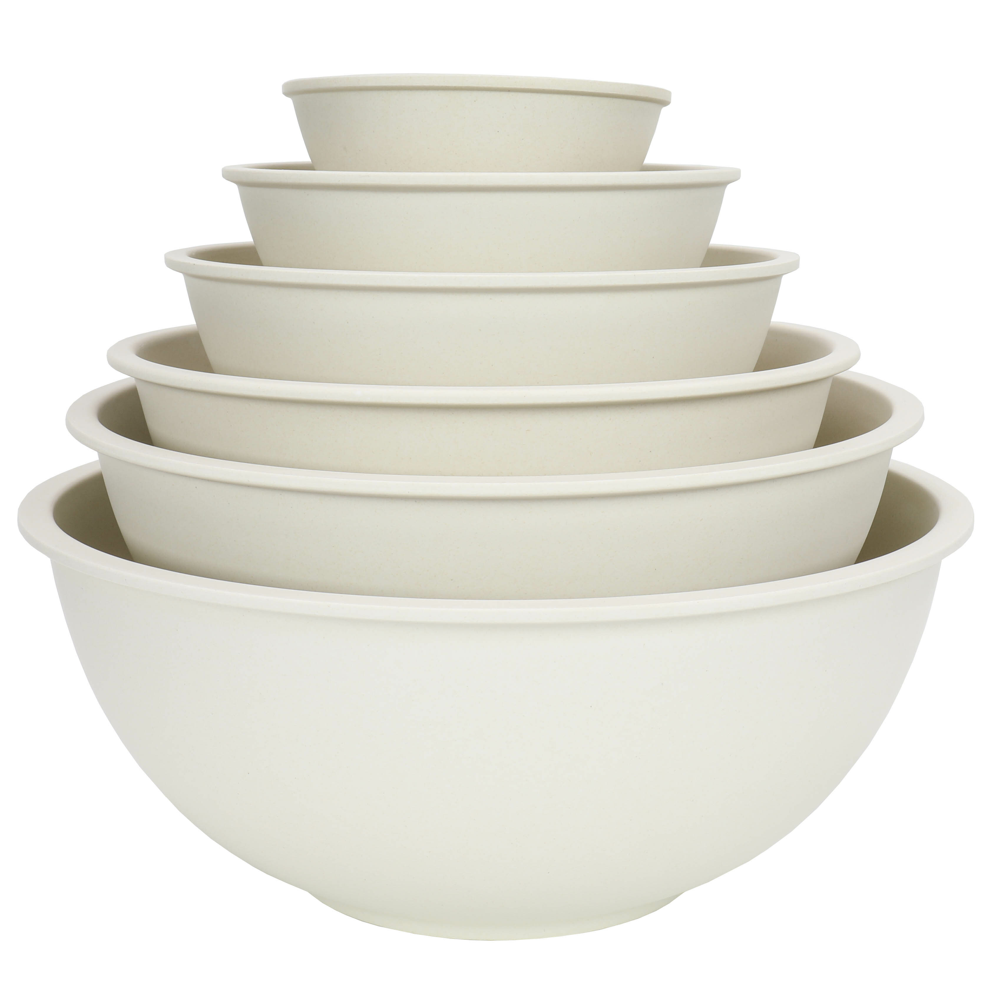 Glass mixing bowl set with bamboo lids. Oven and Microwave safe.