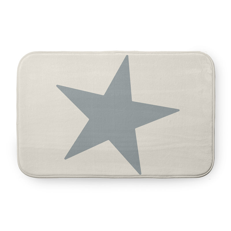 Tapis de bain, L 17 po x L 24 po, Bleu clair