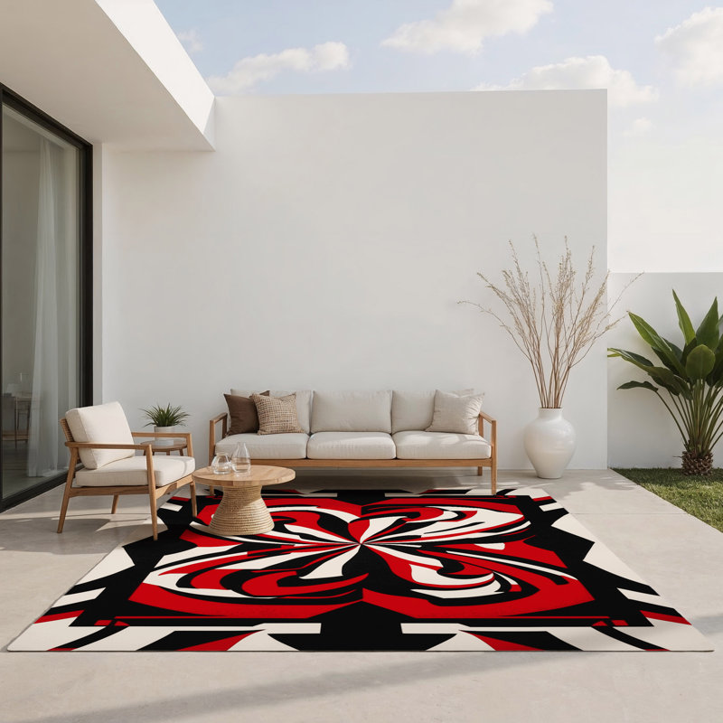 Cosmic Ember Indoor And Outdoor Area Rug, Rectangle 4' x 6'