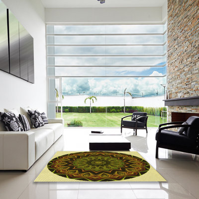 Tapis chenille jaune