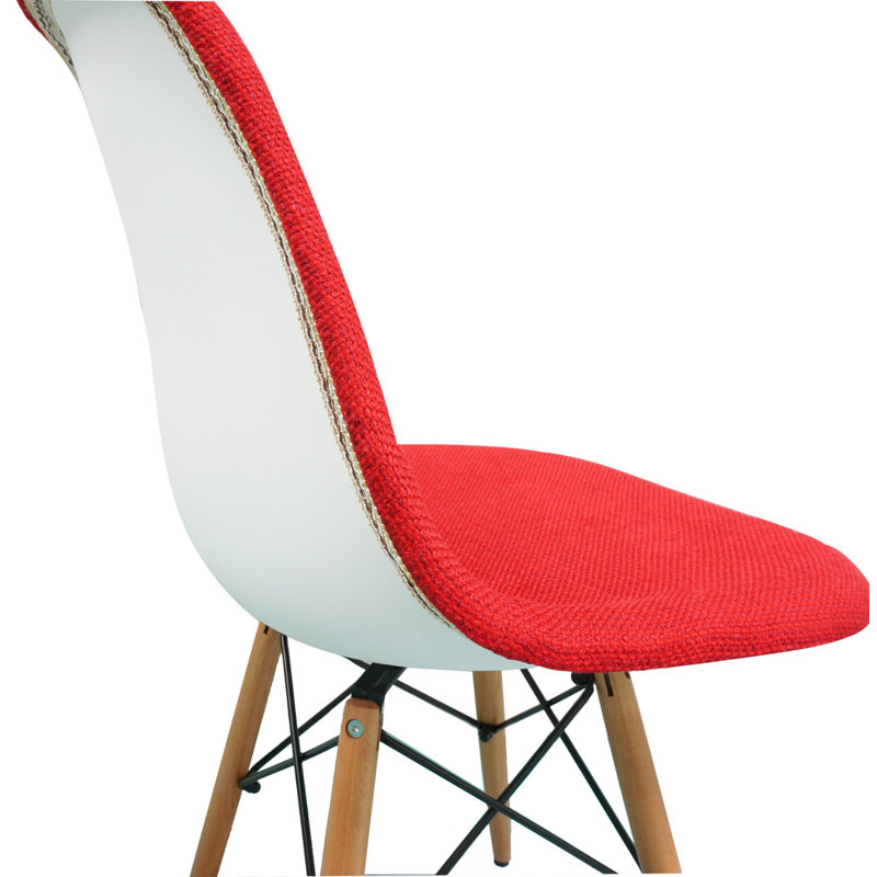 Upholstered Side Chair, Red