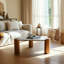 Sagebrook Home 42X18" Curved Coffee Table, White/Natural