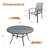 6-Person Round Patio Dining Set With Stackable PVC-Coated Polyester Chairs-61145054