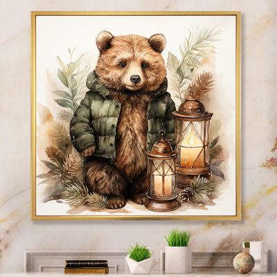 Ours en peluche de Noël, chambre de bébé III - art mural de l'ours en peluche