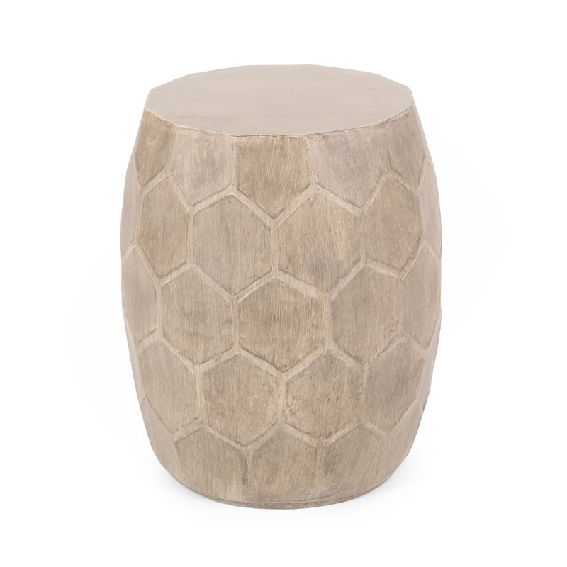 Outdoor Lightweight Concrete Side Table,