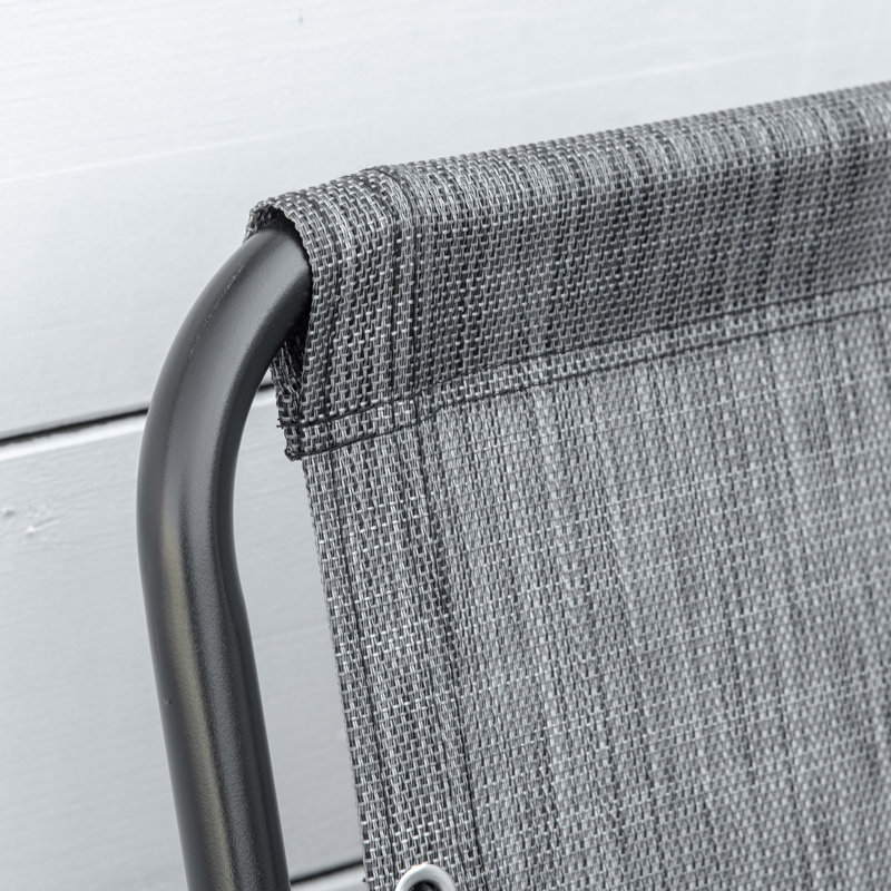 Chaise de camping pliante, Gris, 1