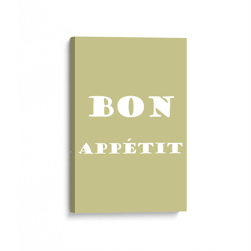 Toile tendue Bon Appetit, H 12 po x l 8 po