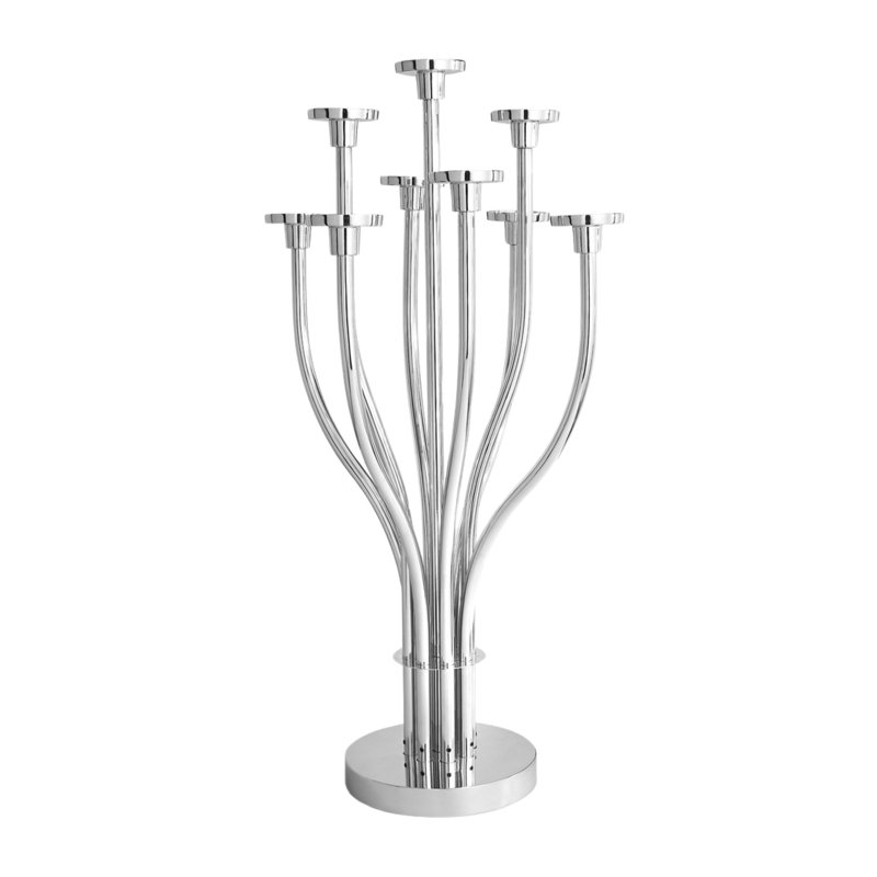 Bougeoir de table Radiant Tree, H 36 po x l 12 po x P 12 po, Argent argent