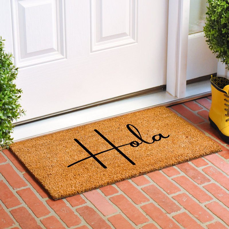 Tapis de porte antidérapant Aisling Hola, L 17 po x L 29 po