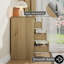 Commode en bois à 3 tiroirs, grande armoire moderne avec rangement profond, grande commode à large plateau, commode de rangement longue pour chambre à coucher, salon, couloir, chambre d'enfant-840785881