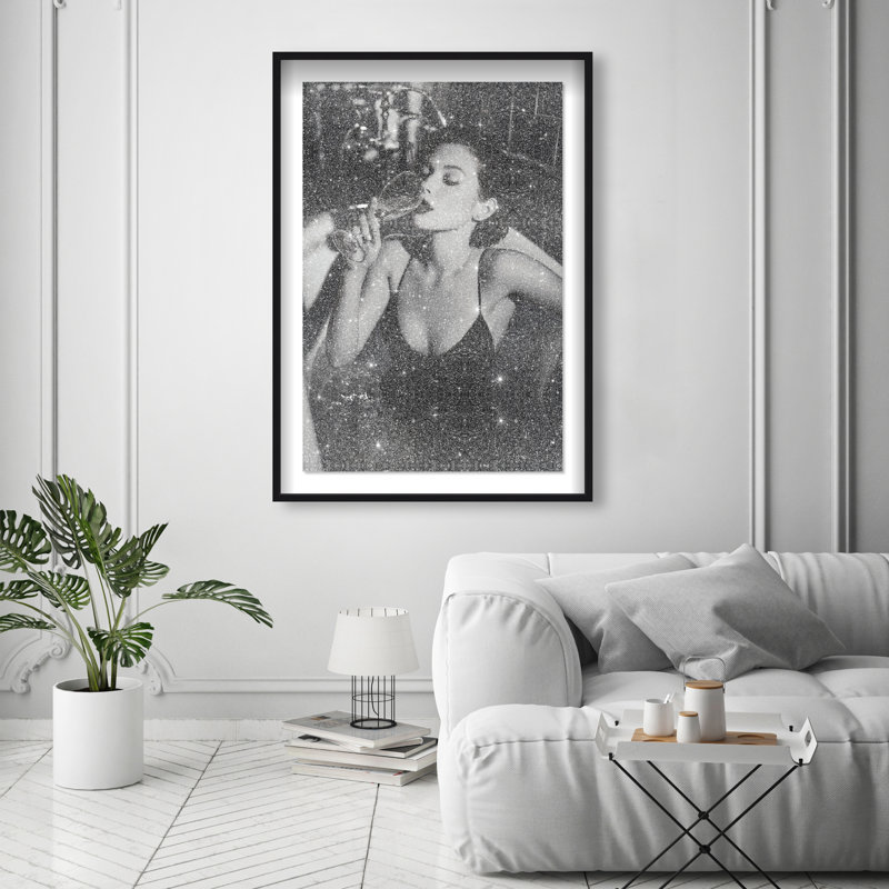 Darkened Glow Print by Oliver Gal, 37.5"H x 55.5"W, Black Shadowbox