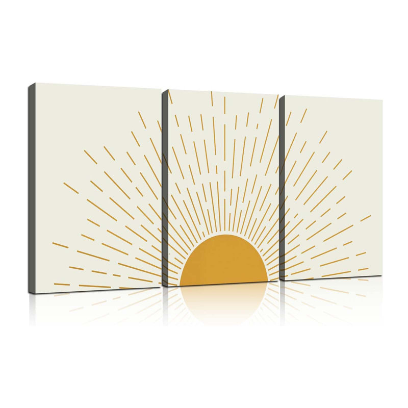 3 Piece Wrapped Canvas Print, 60 cm H x 40 cm W