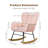 Teddy Upholstered Nursery Rocking Chair with Side Pockets-1968442536