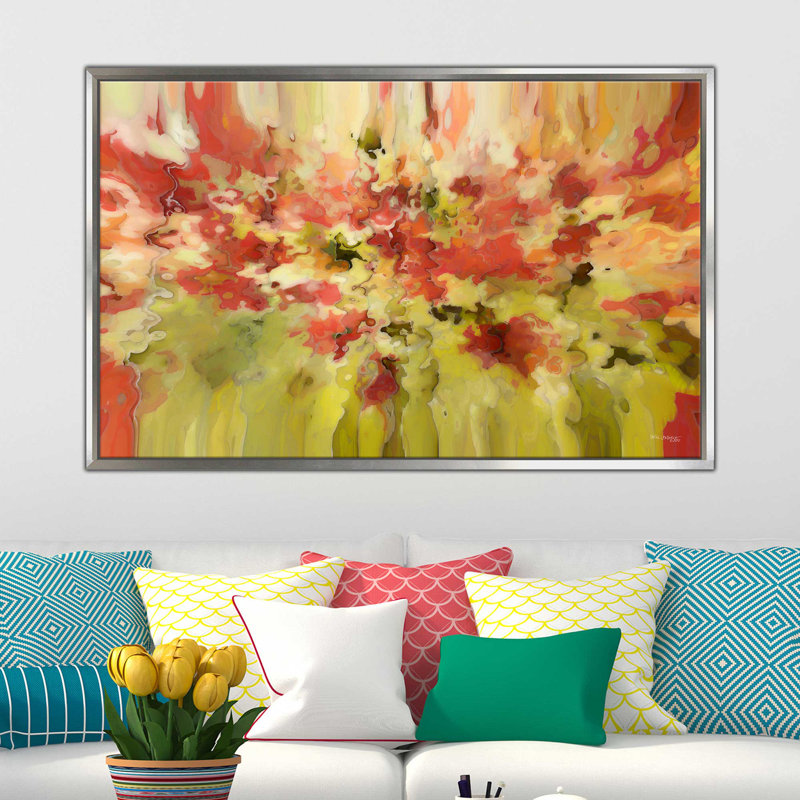 «Secret Séparation», reproduction d'art sur toile, H 21,5 po x l 33,5 po x P 2 po, Cadre flottant argent