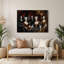 Vampires et crocs d'Halloween, art mural en métal noir-1371694091