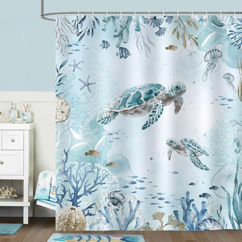 Sea Turtle Shower Curtain