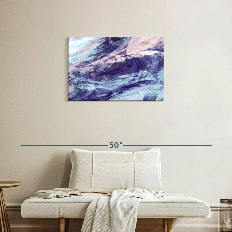 Avery Violet Blues Abstract, 20" H x 30" W