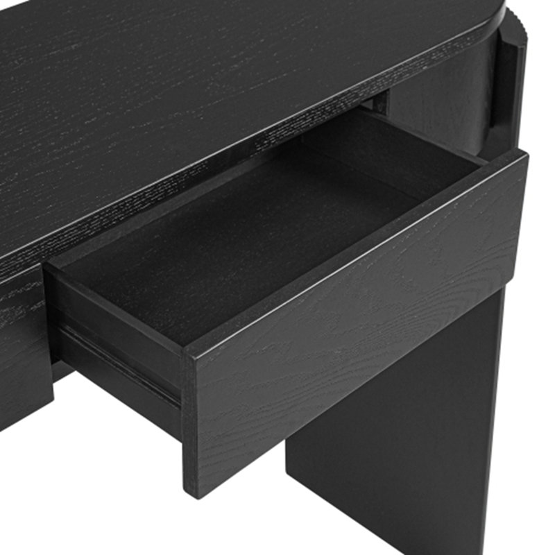 Entryway Table with Natural Grain , Black