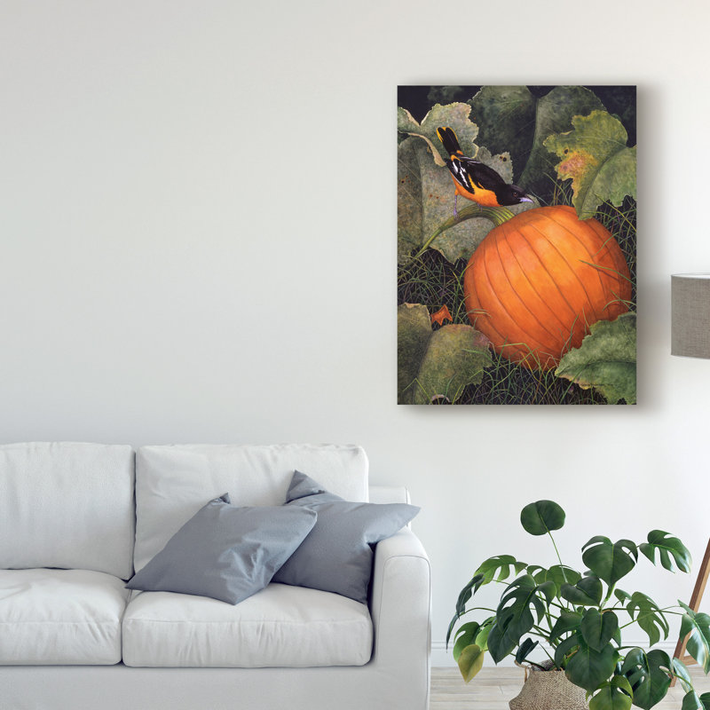 «Oriole and Pumpkin» par Marcia Matcham, reproduction sur toile, H 47 po x l 35 po x P 2 po