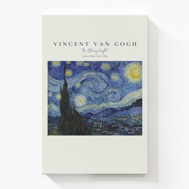Van Gogh's The Starry Night v2, Toile tendue, 60" H x 40" W