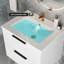 Meuble-lavabo 30 po avec lavabo en céramique - meuble-lavabo mural blanc