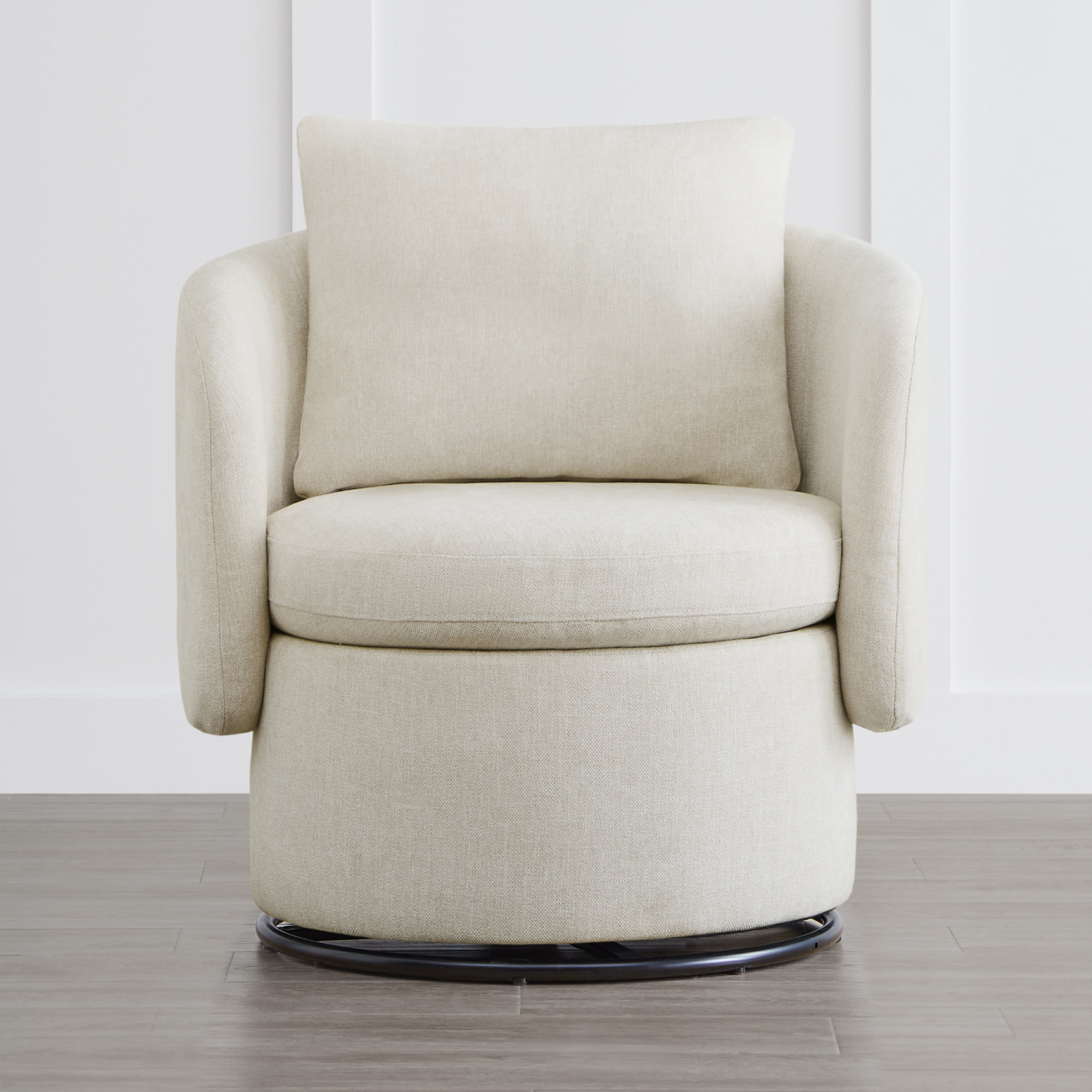Layyinah Upholstered Swivel Barrel Chair