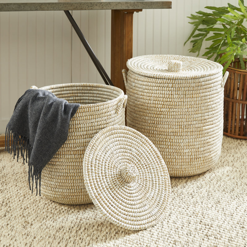 Rivergrass Hamper Baskts W/ Lids