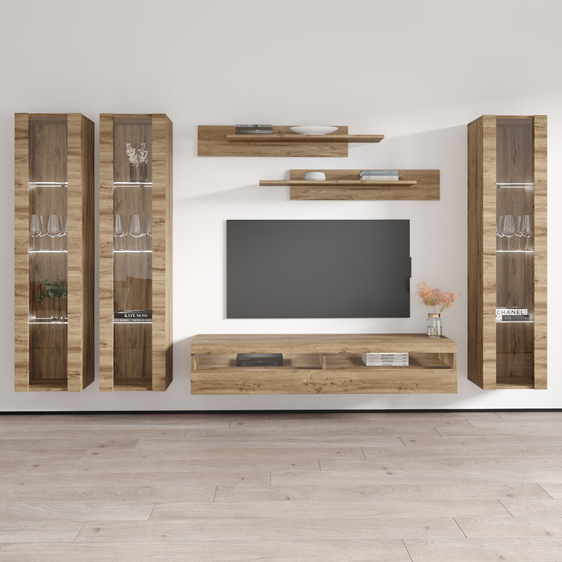 Meuble audio-vidéo flottant en chêne 35 "C 35TV Fly, Chêne