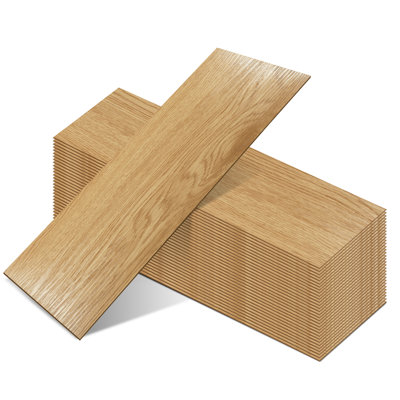 45.72 cm x 15.24 cm Vinyl Floor Tiles, 50 Per Pack