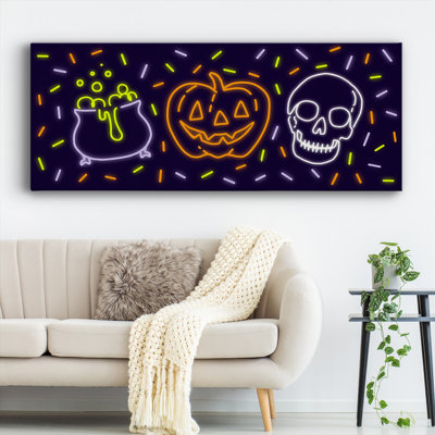 «Neon Halloween Collection D», reproduction sur toile