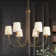 Mckevitt 6-Light Transitional Modern Chandelier with White Fabric Shades