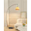 Lampe sur pied de style moderne Mid-Century en verre et fer forgé.