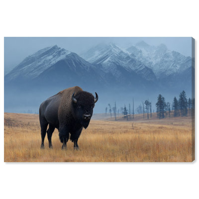 Mountain Bison I Print by Oliver Gal