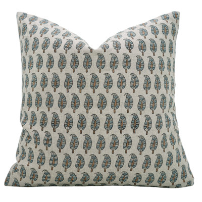 Fabdivine Pillow Cover Handmade Block Print Cushion-Sun Flower