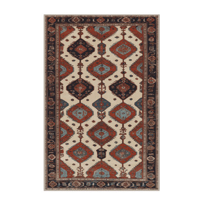 Machine Washable Persian Brown Area Rug