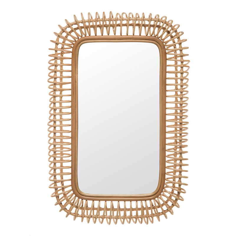 Whitcomb Rattan Rectangle Mirror