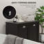Armoire à linge double inclinable, armoire de rangement pour salle de bain avec panier à 2 compartiments, armoire de plancher moderne pour salle de bain, noir-2139540607
