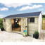 Starway 17 ft. W x 12 ft. D Solid Wood Garden Shed