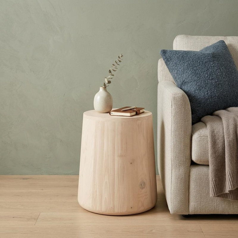 Table de bout ronde en bois massif 18 po Gracie Mills