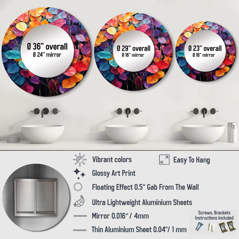 Miroir décoratif Sekhar, 29 po x 29 po