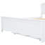 Lit plateforme en bois blanc avec tête de lit et lit gigogne simple - construction solide, assemblage facile, aucun sommier tapissier requis-670933832