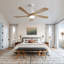 52 Inch Ceiling Fan With Dimmable LED Light 5 Solid Wood Blades Smart Remote Control Reversible DC Motor Ceiling Fan-102062840-102062841-122430241