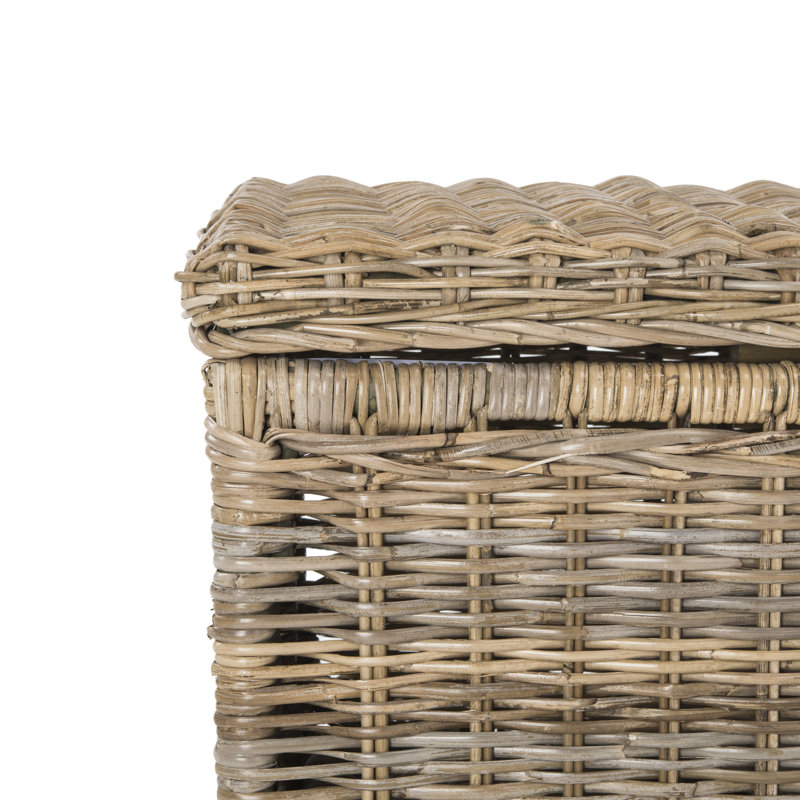 Coffre de rangement en osier 30,7 po Elijah, Naturel