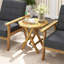 Wood Outdoor Chat Table , 50cm W 50cm D